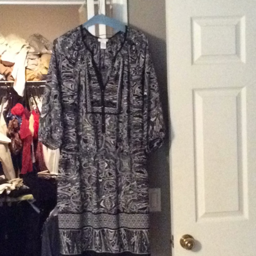 Cache black and white dress